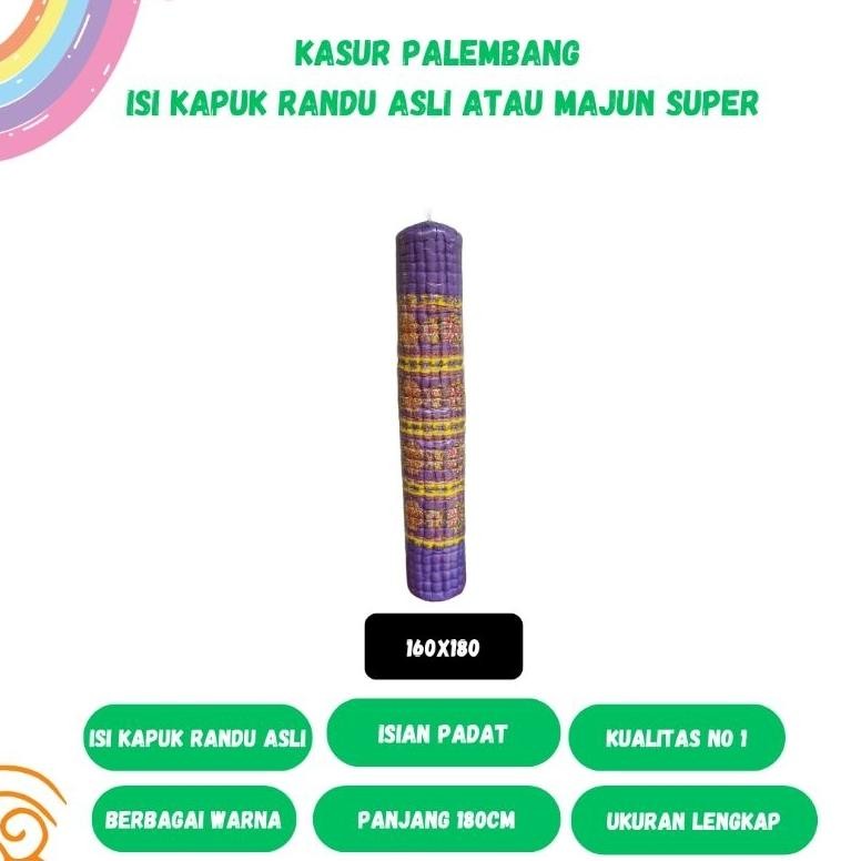 Kasur Lantai Palembang Isi Kapuk Randu Asli 100% ORIGINAL - Tebal & Empuk - Anti Alergi - Gratis Ong