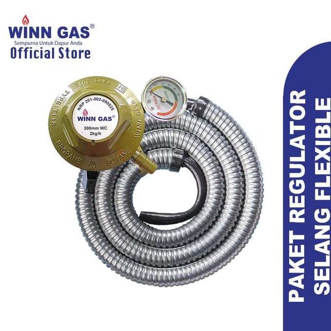 promo winn gas paket regulator selang flexible w118m berkualitas
