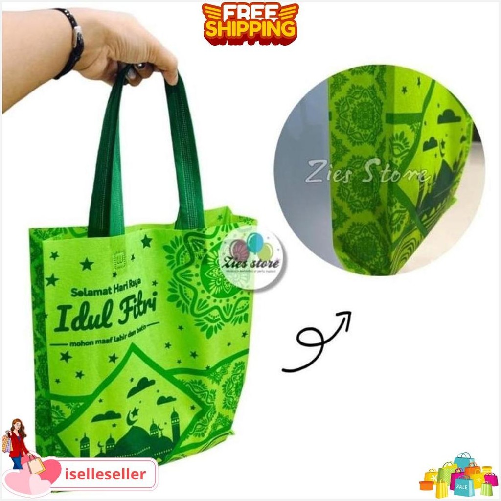 

(Isi 12) Tas Souvenir Goodie Bag Kantong Idul Fitri Lebaran Ramadhan M Cod