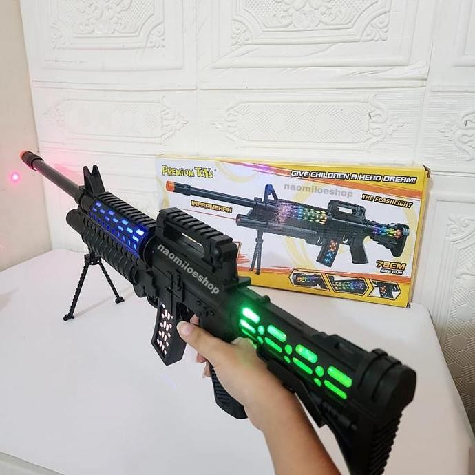 Murah M4a1 infrared Gun MAINAN TEMBAKAN ANAK colourful MAINAN PISTOL PISTOLAN  MAINAN tembak TEMBAKA