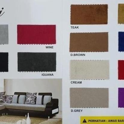 READY KAIN SOFA BLUDRU FOXI - BAHAN UPHOLSTERY LEMBUT WARNA SOLID INTERIOR ELEGAN