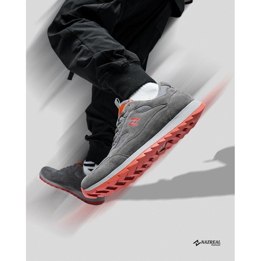 Ews Nazreal Footwear - Sepatu Sneakers Casual Pria Terbaru Sepatu Sporty Pria Trendy Balmain Grey
