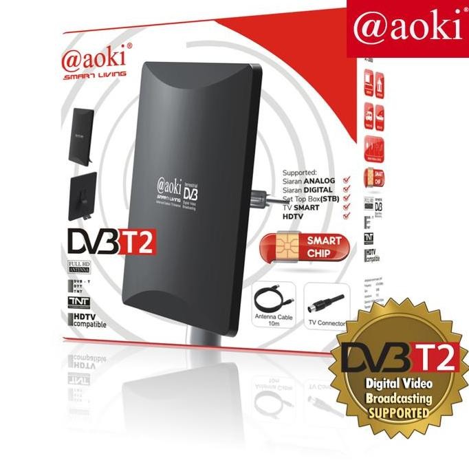 promo aoki antena tv digital indoor outdoor kabel at3000