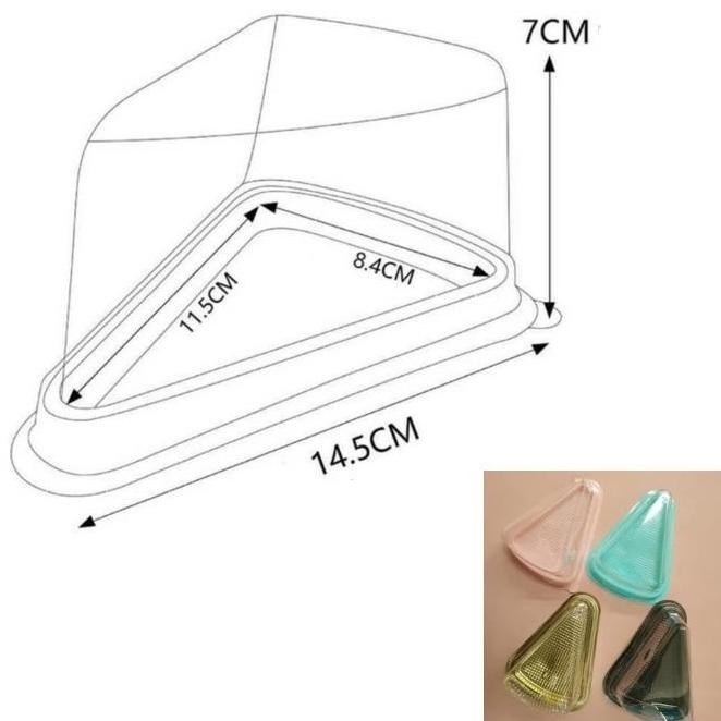 Mika Kue Potong Kotak Mika Cake Tray Mika Kue Tart Korean Dessert Box Cup Mika Segitiga Box