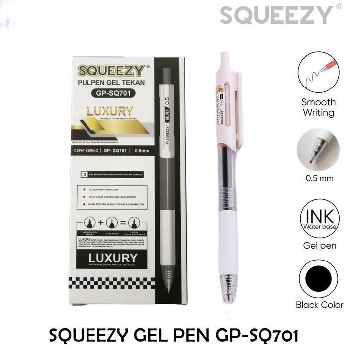 

Sp Pen Gel Cetek Sq701 0.5Mm Hitam Pack Isi12/Gel Pen Pulpen Cetek Luxury