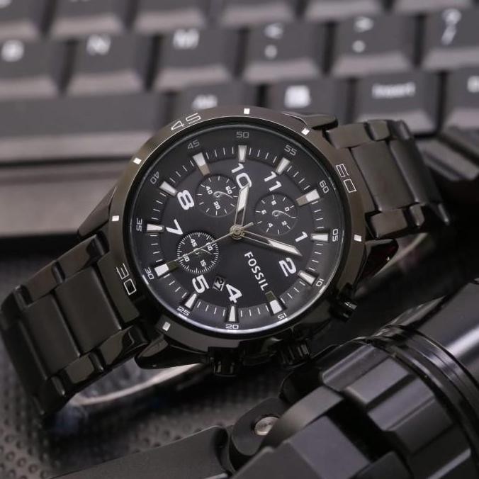 WL Jam tangan pria fossil rantai chrono variasi