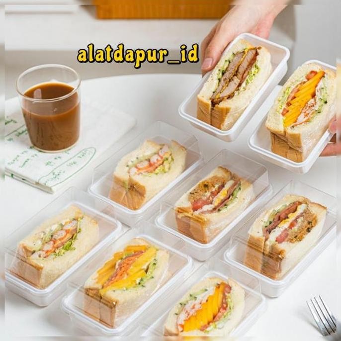 10Pcs Premium Mika Tray Sandwich Box Kotak Mika Kue Plastik