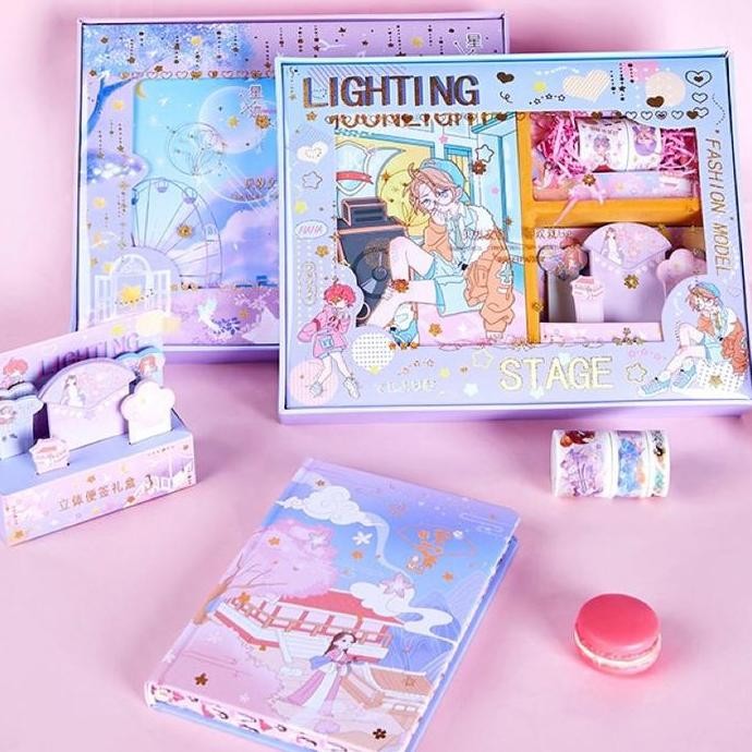 

Diary Book Set Manga Cartoon Theme Buku Catatan Notebook Tema Karton