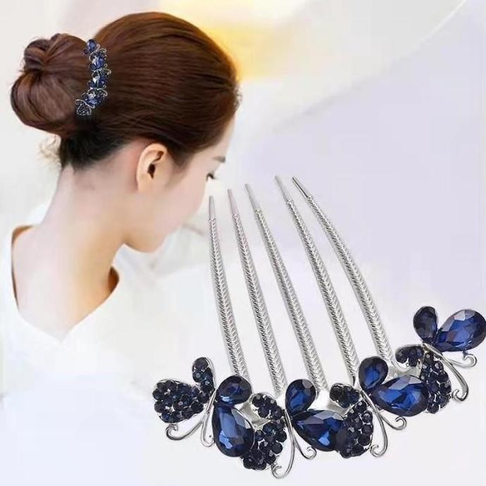 Sirkam Rambut Wanita Premium / Sirkam Rambut Korea Motif Kupu Kupu