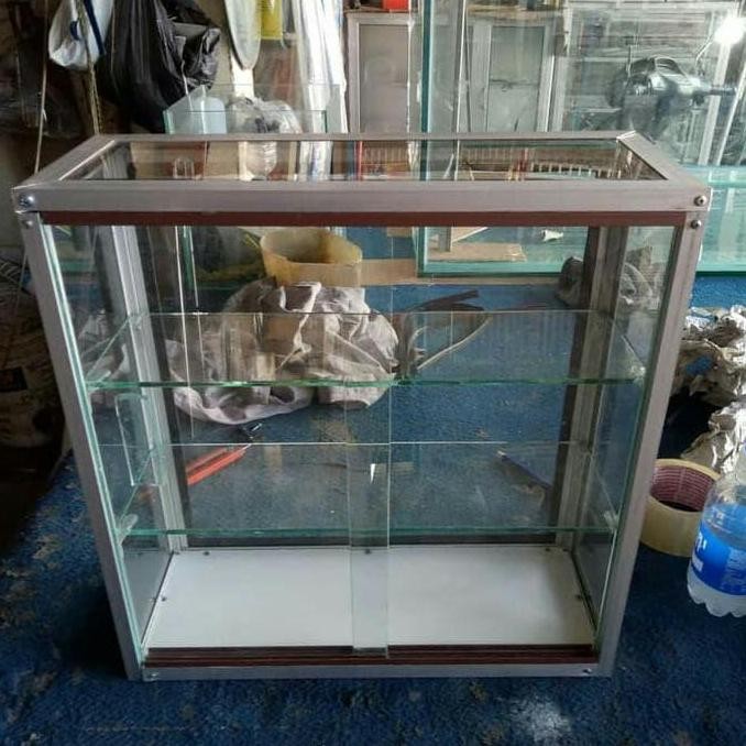 Etalase Aluminium Kaca Makanan/Mainan/Accesories/Voucher
