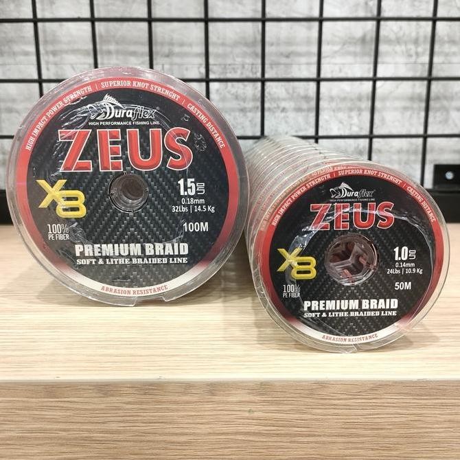 $$$$] PE DURAFLEX ZEUS X8 50m 100m Connecting Multicolor Line PE Senar