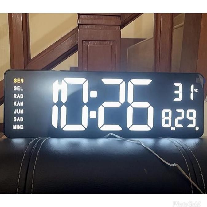 

SONIFER Jam Dinding TIMER Digital / Jam COUNTDOWN / Jam STOPWATCH / ALARM Clock LED Putih GM