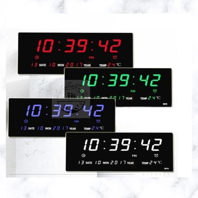 

Jam Digital LED Clock Dinding Meja Kalender Alarm Smart Watch 3615 GM