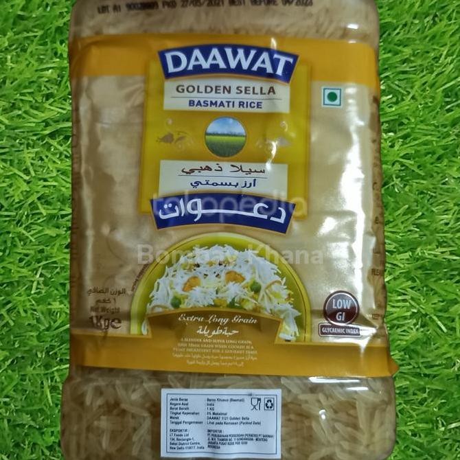 

'+'+'+'+] Daawat Golden Sella Basmati 1 kg kemasan toples asli dari India