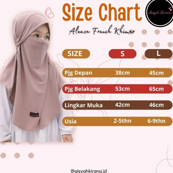 Aleeza Jilbab Anak French Khimar 2-5 tahun kerudung bayi aisyahkirana HS