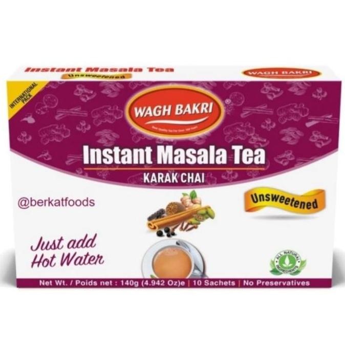 

monggo] Wagh Bakri Instant Masala Tea Unsweetened / Karak Chai India Rempah