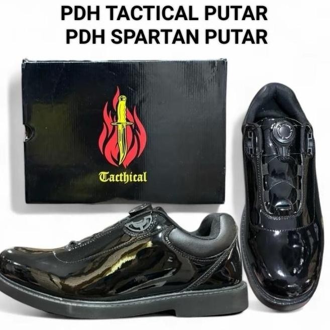 sepatu pdh tactical tali putar/sepatu PDH tali putar tni polri Pantofel Pria