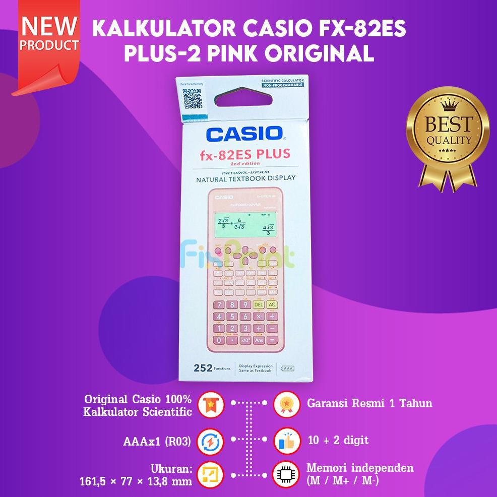 

FixPrint Kalkulator Casio fx 82ES PLUS-2 Calculator Scientific New Original