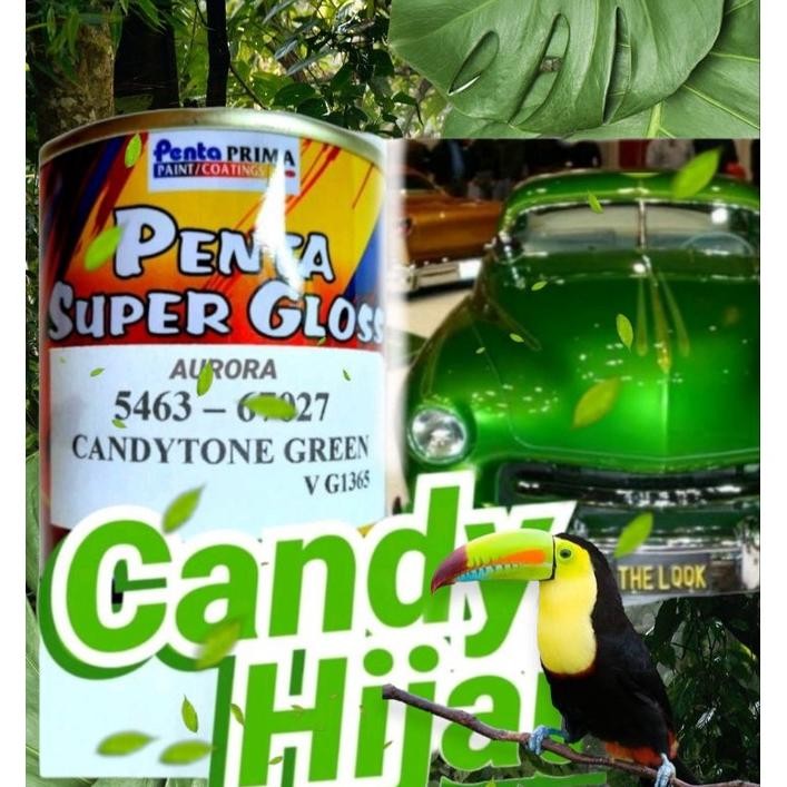 Tru-63 Cat Penta Super Gloss Candytone Green -Candy Hijau-200 Gram - Cat Duco Otomotif Transparan