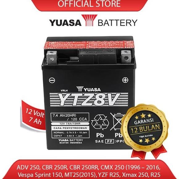 YUASA AKI MOTOR YTZ8-V MF