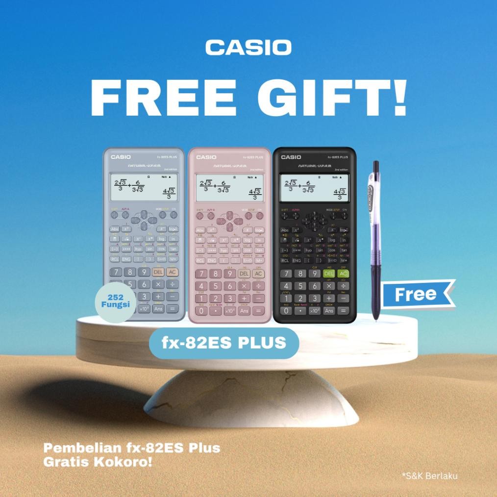 

Asaba Stationery - Kalkulator Sekolah/Kuliah Casio FX-82ES PLUS