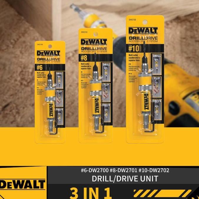 DEWALT COUNTERSINK DRILL N DRIVE #6 #8 #10 MATA BOR ORIGINAL DAN TERPERCAYA
