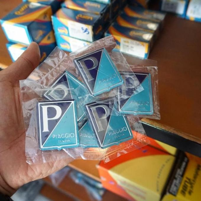 Ready oke] Emblem Logo Hidung Vespa Vbb Super 66 Model Kotak P Coret