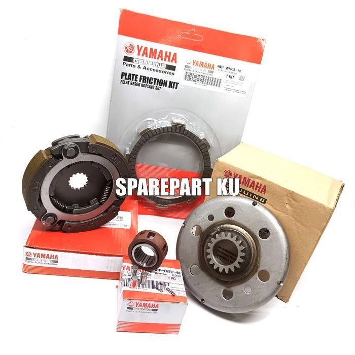 (Promo) Mangkok Ganda 18T Yamaha + Ganda Kopling Jupiter Z + Plat Kopling + Cage Bentengan Vega R La
