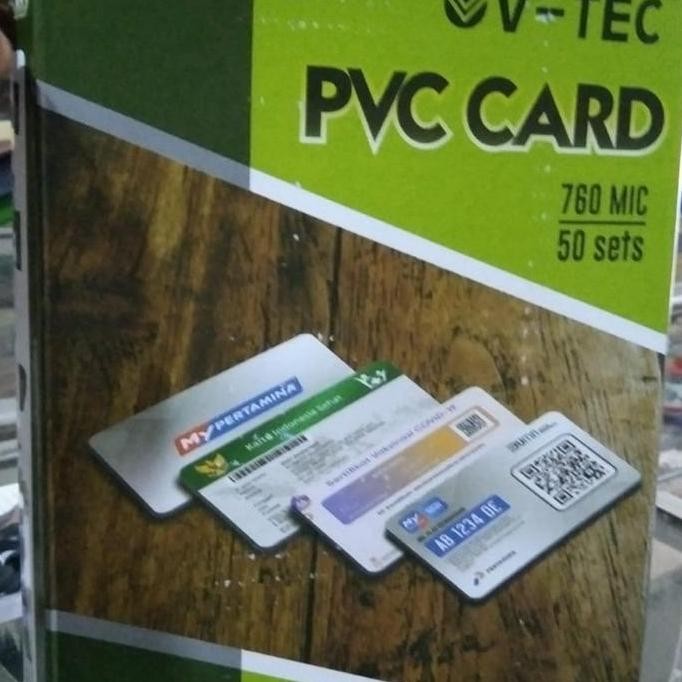 

Pvc Id Card Vtec 50 Set / Bahan Cetak Id Card 500 Kartu Pvc Original