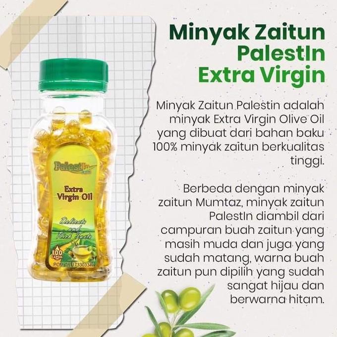 

Kapsul Minyak Zaitun Extra Virgin Palestin Isi 100 Kapsul