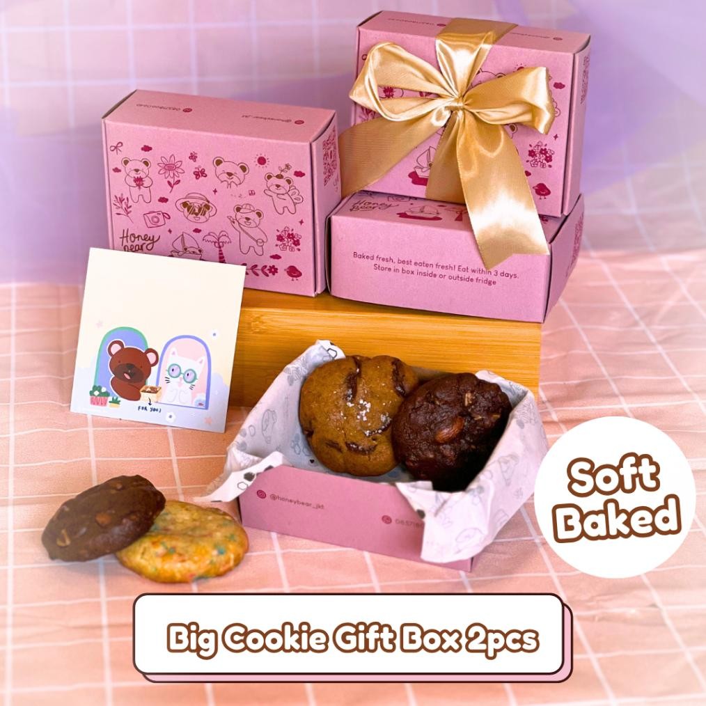 

Promoo!! Big Cookies Gift Box - 2 pcs | Kue Kering Hampers Cake Kado Ultah