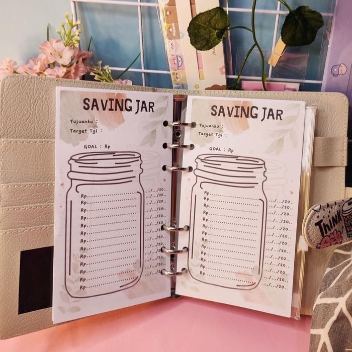 

SWG Binder 1 Paket A6 Motif Budgeting Keuangan Financial Planner Sinking Funds Notes Notebook Saving Challenge Zipper Pocket Agenda Buku Jurnal Journaling Cashflow Daily Activity Planner