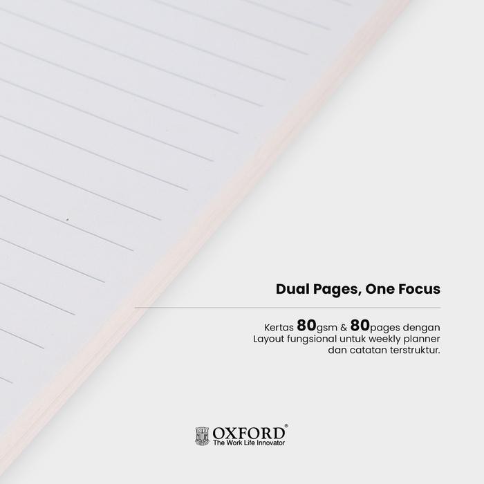 

SWG Oxford Weekly Planner Mini Undated 80 Lembar Cover Transparan Buku Catatan Agenda Harian