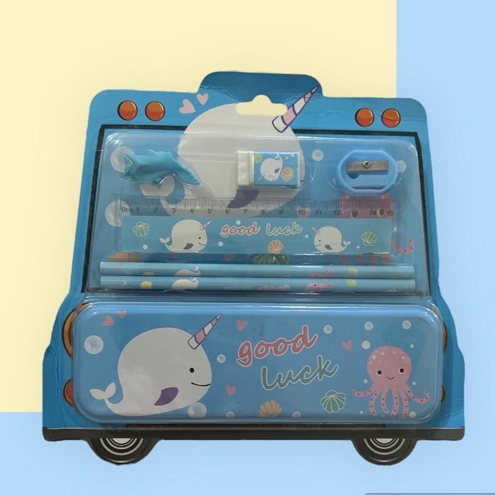 

SWG set alat tulis stationery untuk anak sekolah Besi Pensil