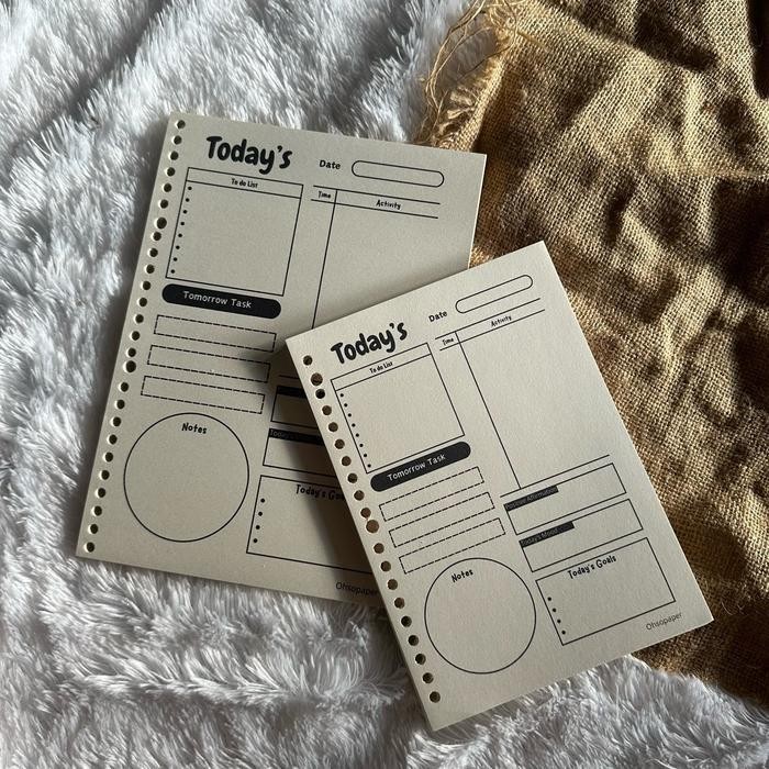 

SWG Today Planner / Loose Leaf Agenda Harian / Daily Planner Agenda Ohsopaper