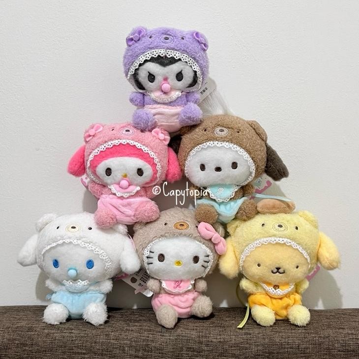 Capytopia Sanrio Milk Baby Latte Bagcharm Gantungan Kunci Sanrio Plush Milk Baby Latte Sanrio Keycha
