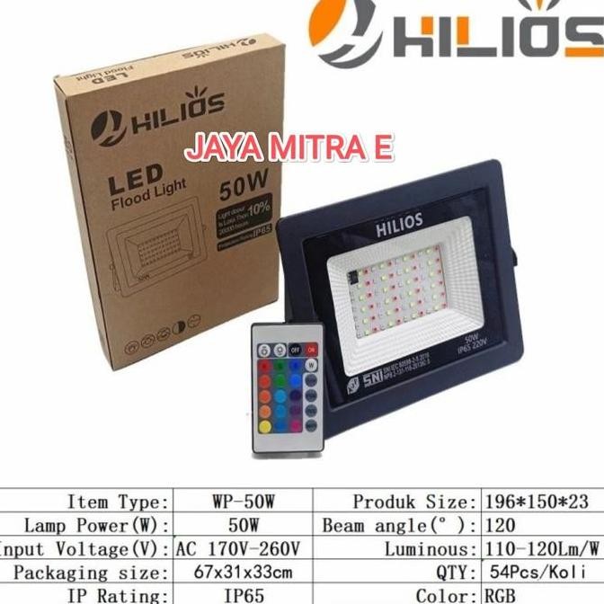 Hilios Lampu Sorot Led 50Watt Rgb Smd Ip65 Outdoor