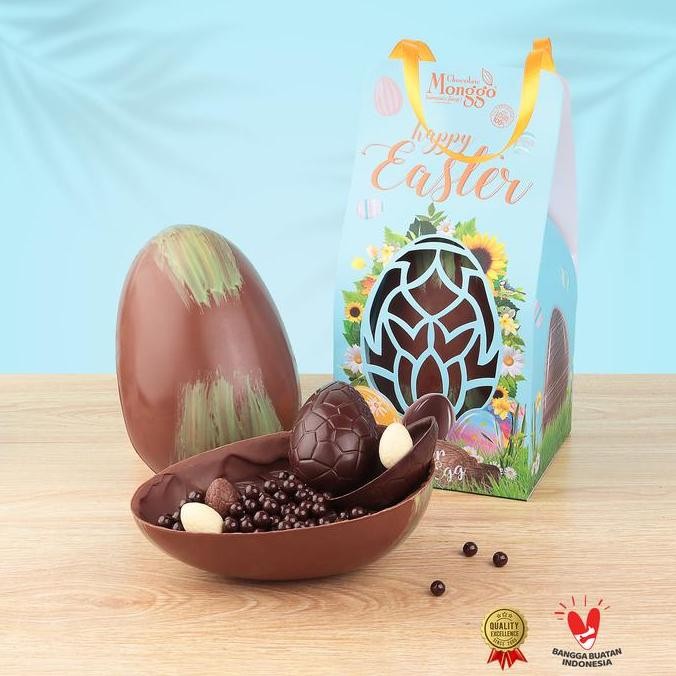 

Produk Baru!! Chocolate Monggo Telur Paskah Jumbo 395gr - Giant Easter Egg