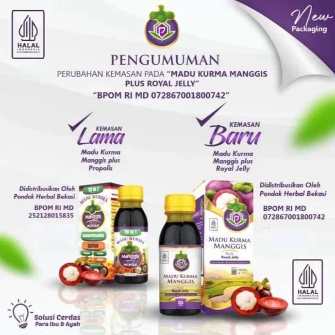

Madu Sari Kurma Manggis Propolis 10In1 Temulawak Spirulina Dha Habbats