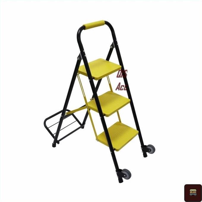 KRISBOW 2 In 1 Tangga Troli Lipat Multifungsi 3 Step