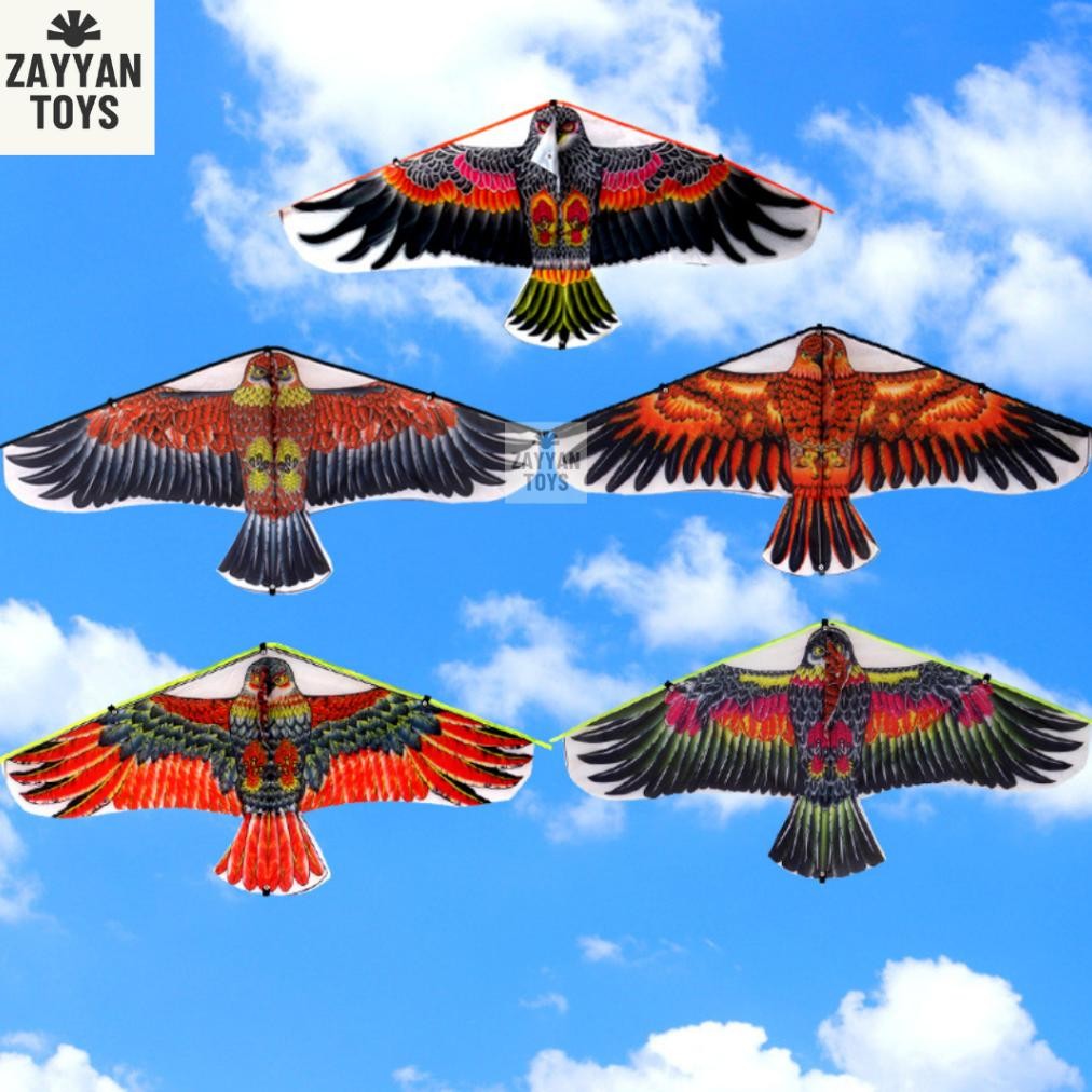 Promo Spesial Layangan Bentuk Burung Elang - Layang 1 Pc Motif Olahraga Outdoor 1.1m Dengan Tali 30m