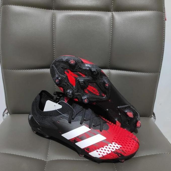 Sepatu Bola Adidas Predator mutator 20.1 Black Red Fg Soccer Terlaris