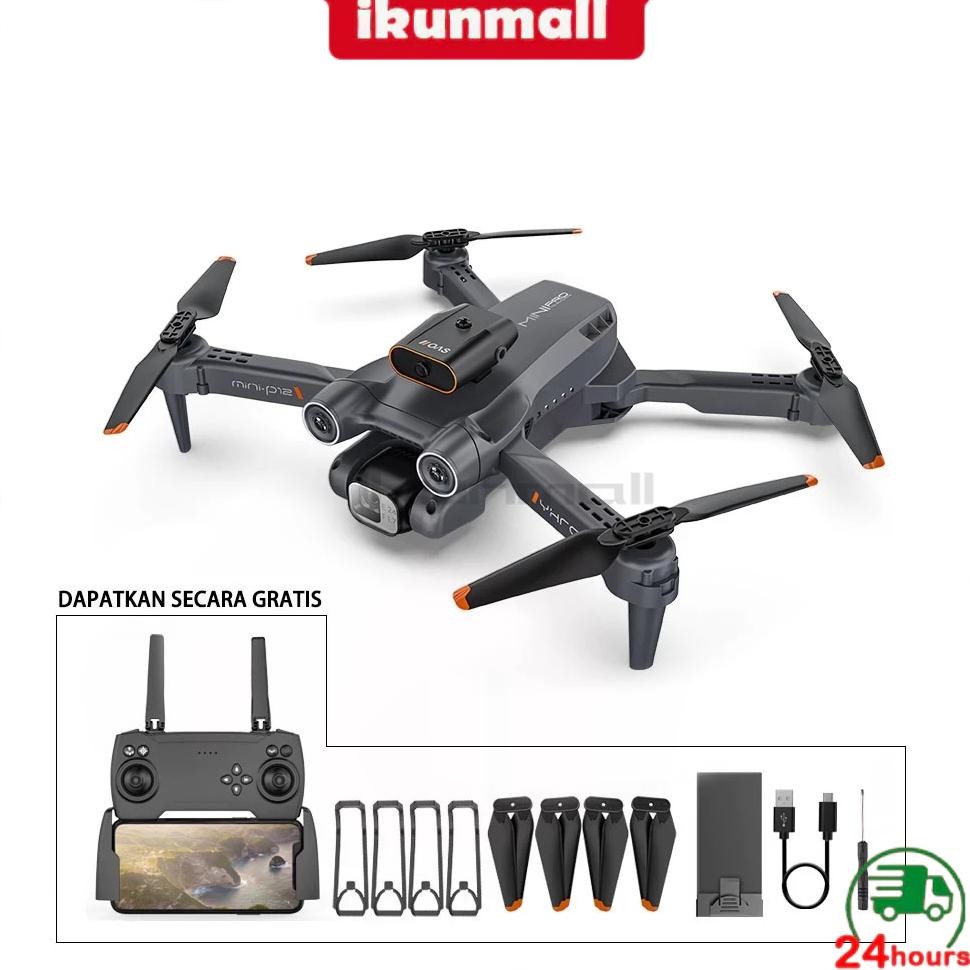 Terlaris CodP12 Pro Drone Obstacle Avoidance + 4K Hd Camera Wide Angle Height Keep Rc Drone Drone Wi