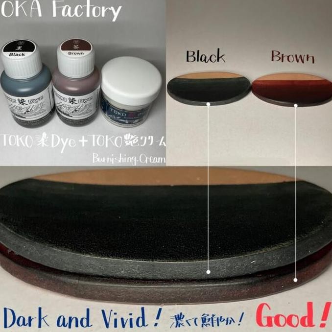 

OKA TOKO DYE JAPANWater Based Leather DyeFor Grain Side & Edges Side