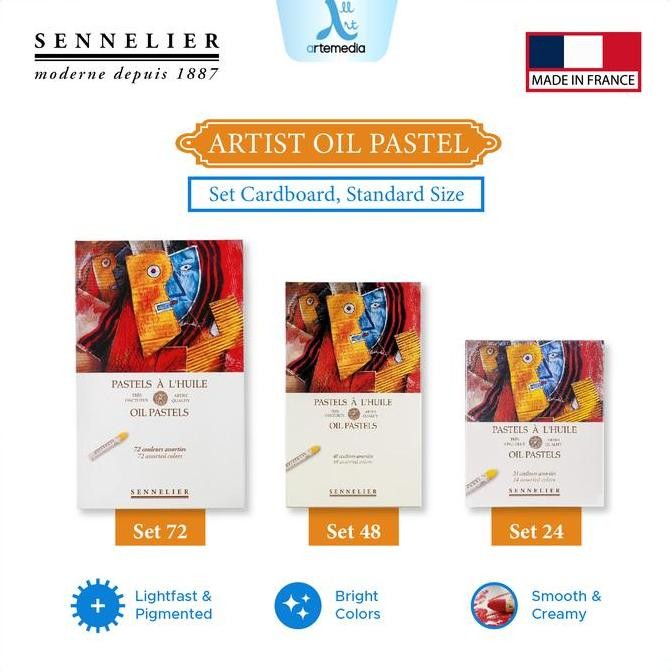 

Sennelier Artist Oil Pastel Color Stick Set 72 Cardboard Standard Size