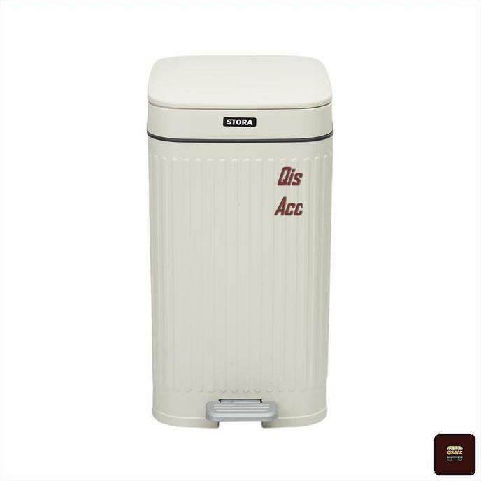 STORA Doric Tempat Sampah Injak Plastik PP Softclose Slim 14 Ltr