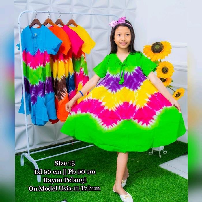 Bts Daster Pelangi Baju Atasan Pakaian Anak Perempuan Kekinian Adem