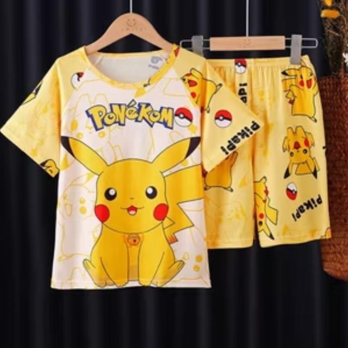 Bts Baju Tidur Pikachu Anak Baju Tidur Anak Pikachu Setelan Tidur Pikachu