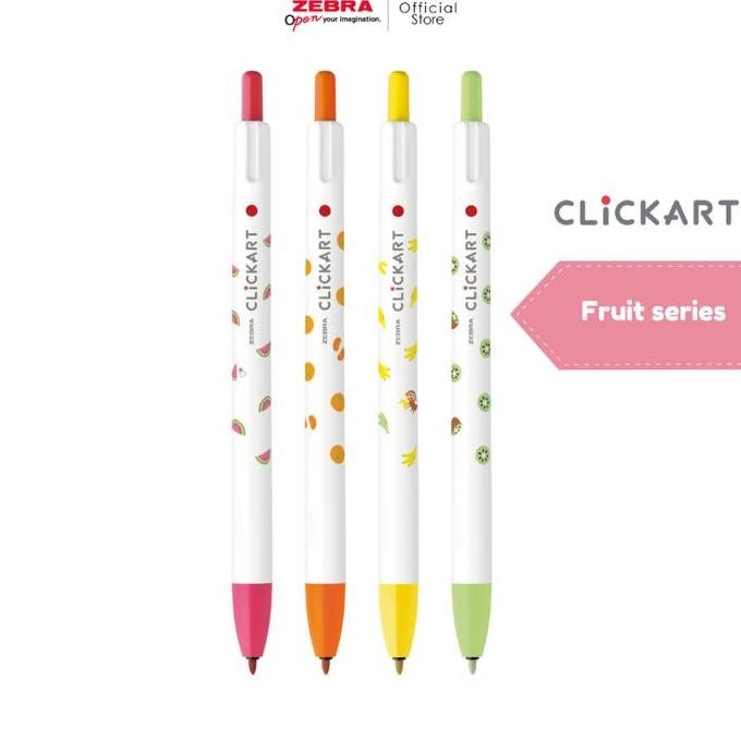 

TERLARIS - Zebra Spidol Clickart limited edition series - bullet tip - isi 4 pcs