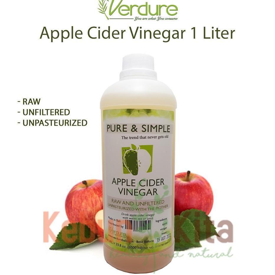 

Verdure Cider Vinegar 1 Liter With The Mother Cuka Apel